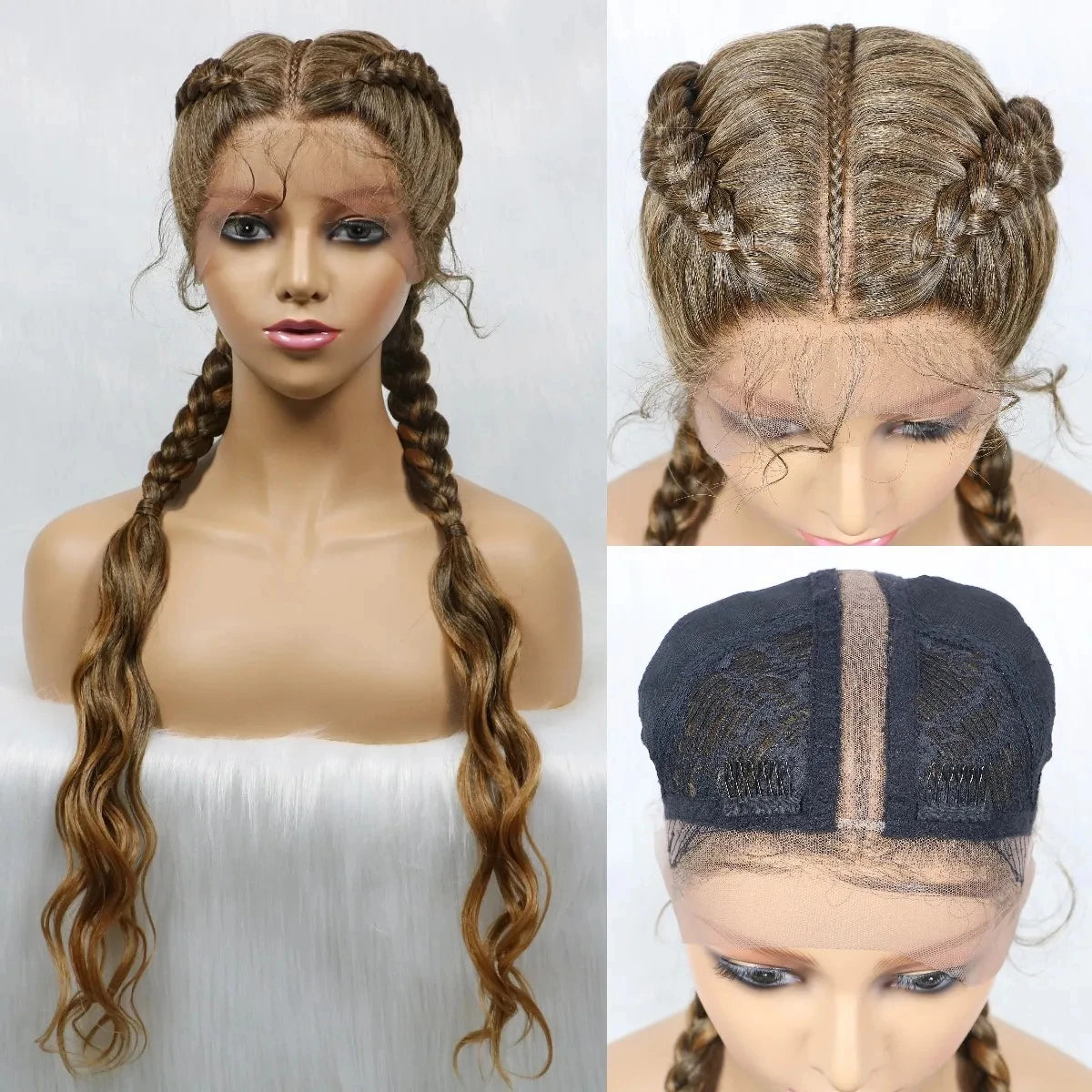 KIMA Double Dutch Braids Wig | Natural Wave Hair & Baby Hair Luxegan