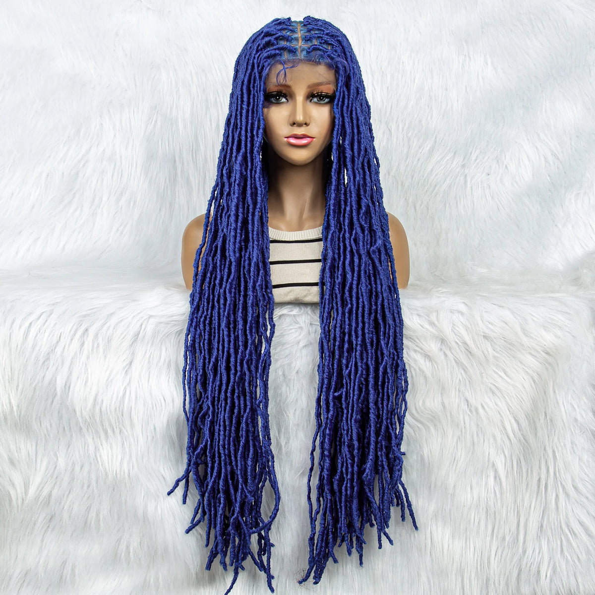 Pink & Blue Braided Wig | Full Lace Butterfly Locs & Dreadlocks