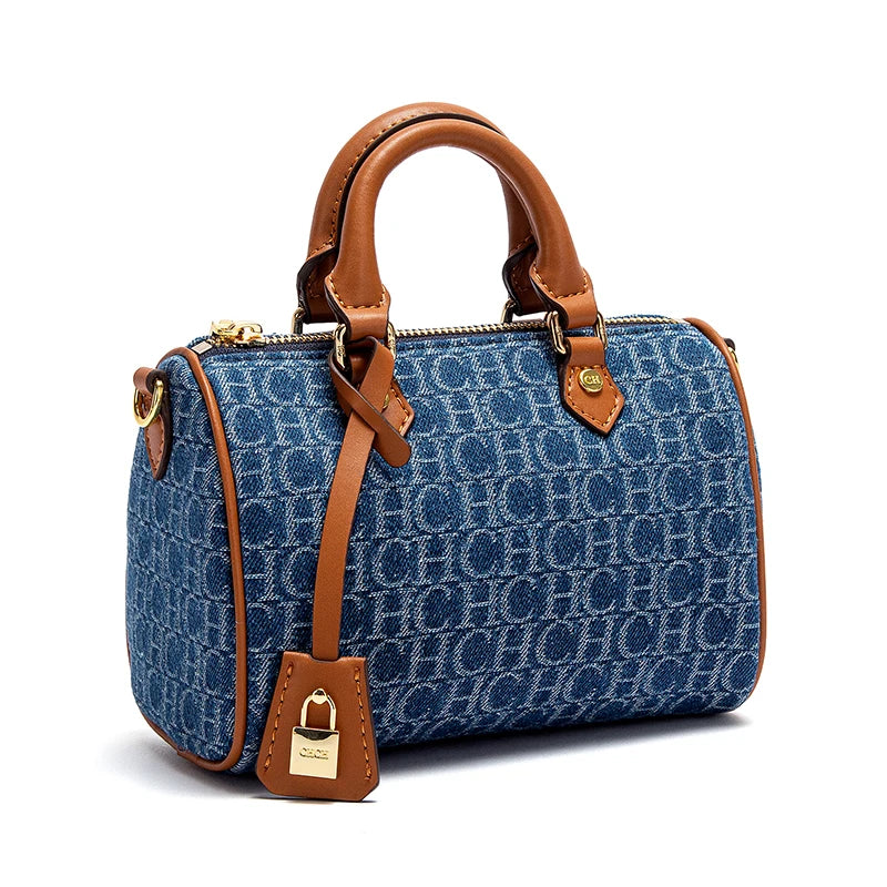 Women's Shoulder Bag New Cowboy Splicing Pillow Bag, Casual Party Women's Handbag Luxegan