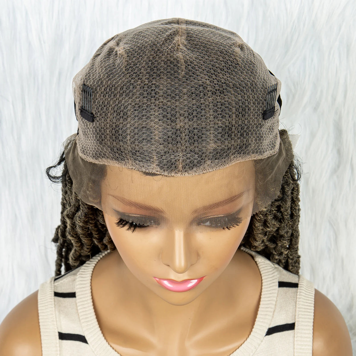 Pink & Blue Braided Wig | Full Lace Butterfly Locs & Dreadlocks