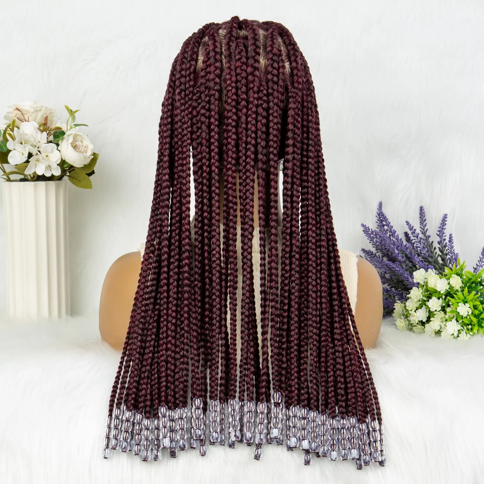 Full Lace Knotless Box Braids Wig | Pre-Plucked Baby Hair | Goddess Braids Luxegan