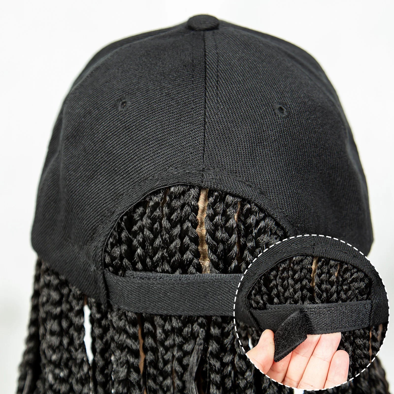 KIMA 28" Box Boho Braids Baseball Cap Wig | Adjustable Synthetic Hat Wig for Afro Black Women & Girls Luxegan