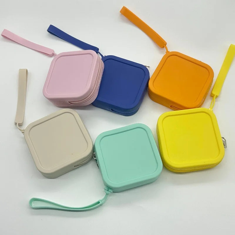 Unisex Candy Color Silicone Organizer Wallet | Waterproof Zipper Coin Purse, Earphone Bag & Portable Small Item Pouch (Normcore Style) Luxegan
