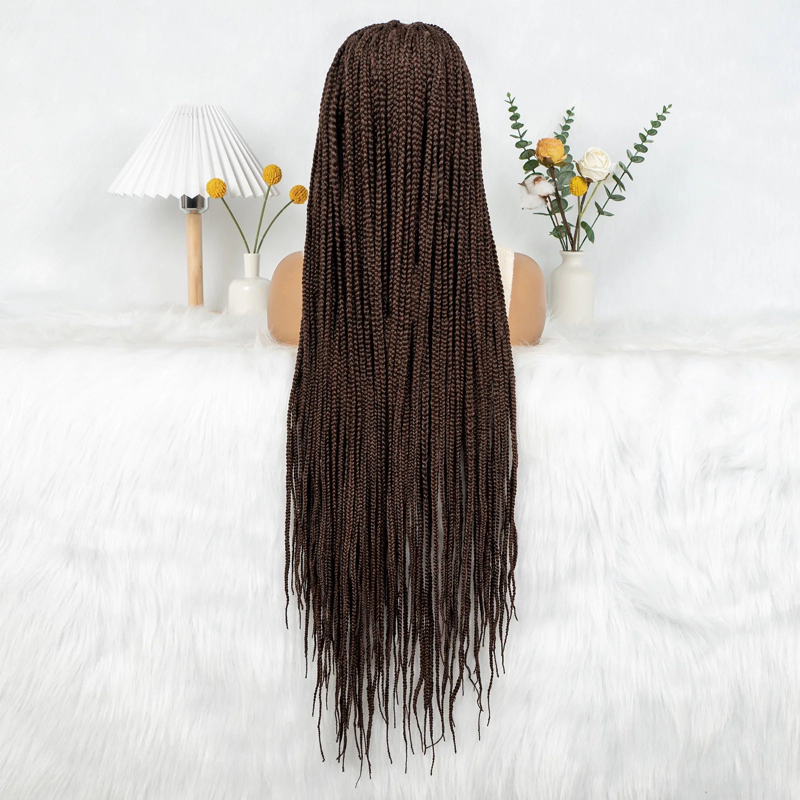 36" Twisted Box Braids Wig | Full Lace with Natural Hairline Luxegan