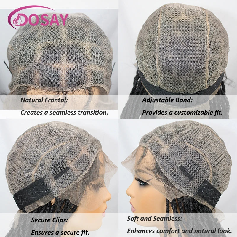 40" Butterfly Locs & Passion Twist Wig | 360 Full Lace | Box Braids | Baby Hair | Synthetic Luxegan