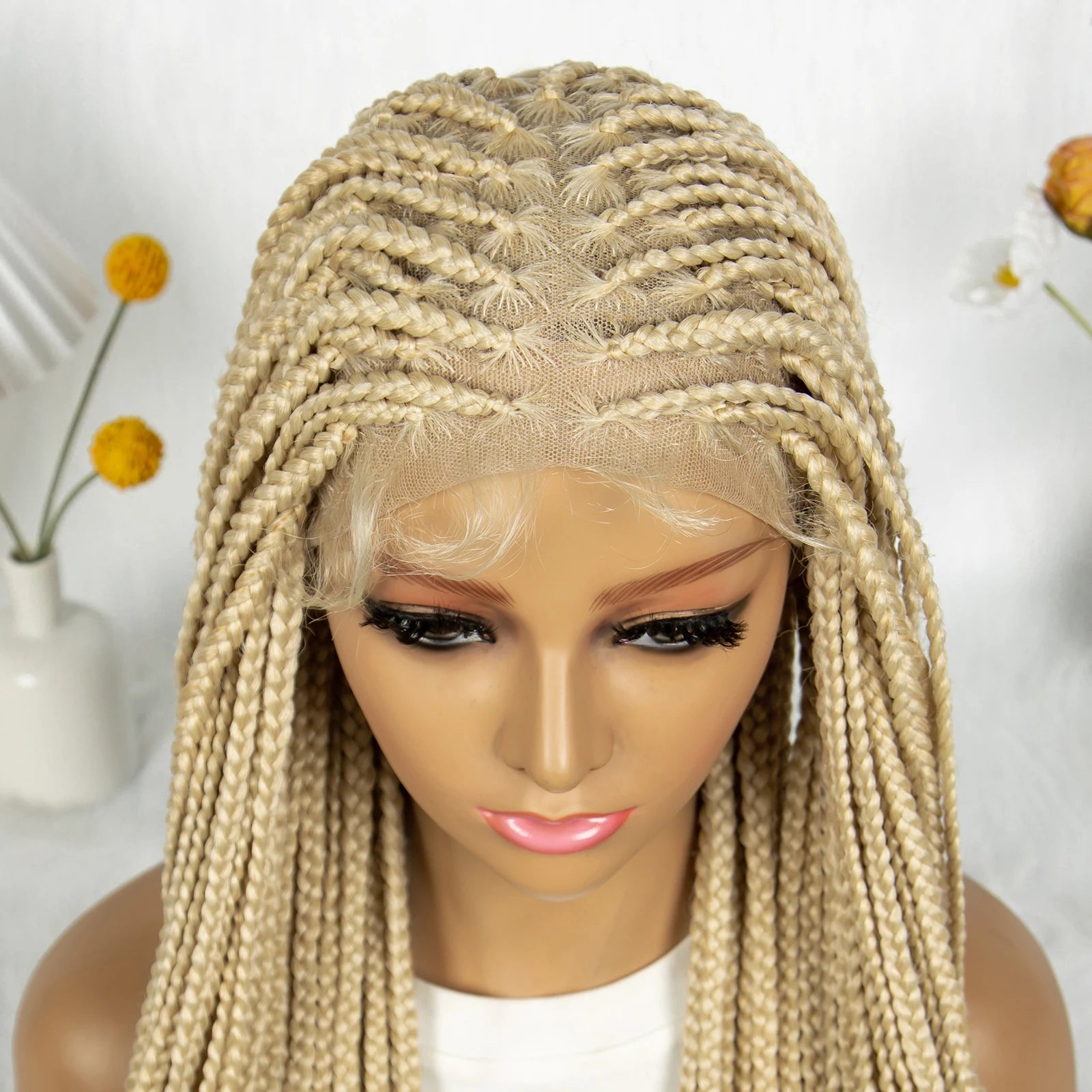 36" Twisted Box Braids Wig | Full Lace with Natural Hairline Luxegan