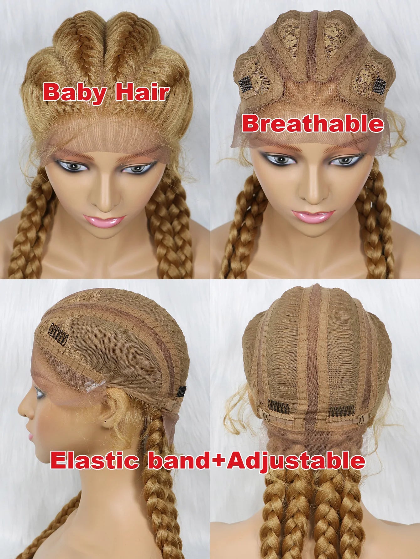 KIMA New Arrival 26" Braided Wig | Lace Front with Baby Hair Luxegan