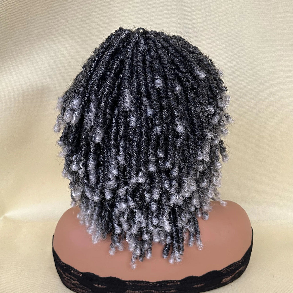 Short Dreadlock Wig for Black Women Afro Curly Twist Wigs Synthetic Heat Resistant Breathable Faux Locs Braids Hair Wigs Luxegan