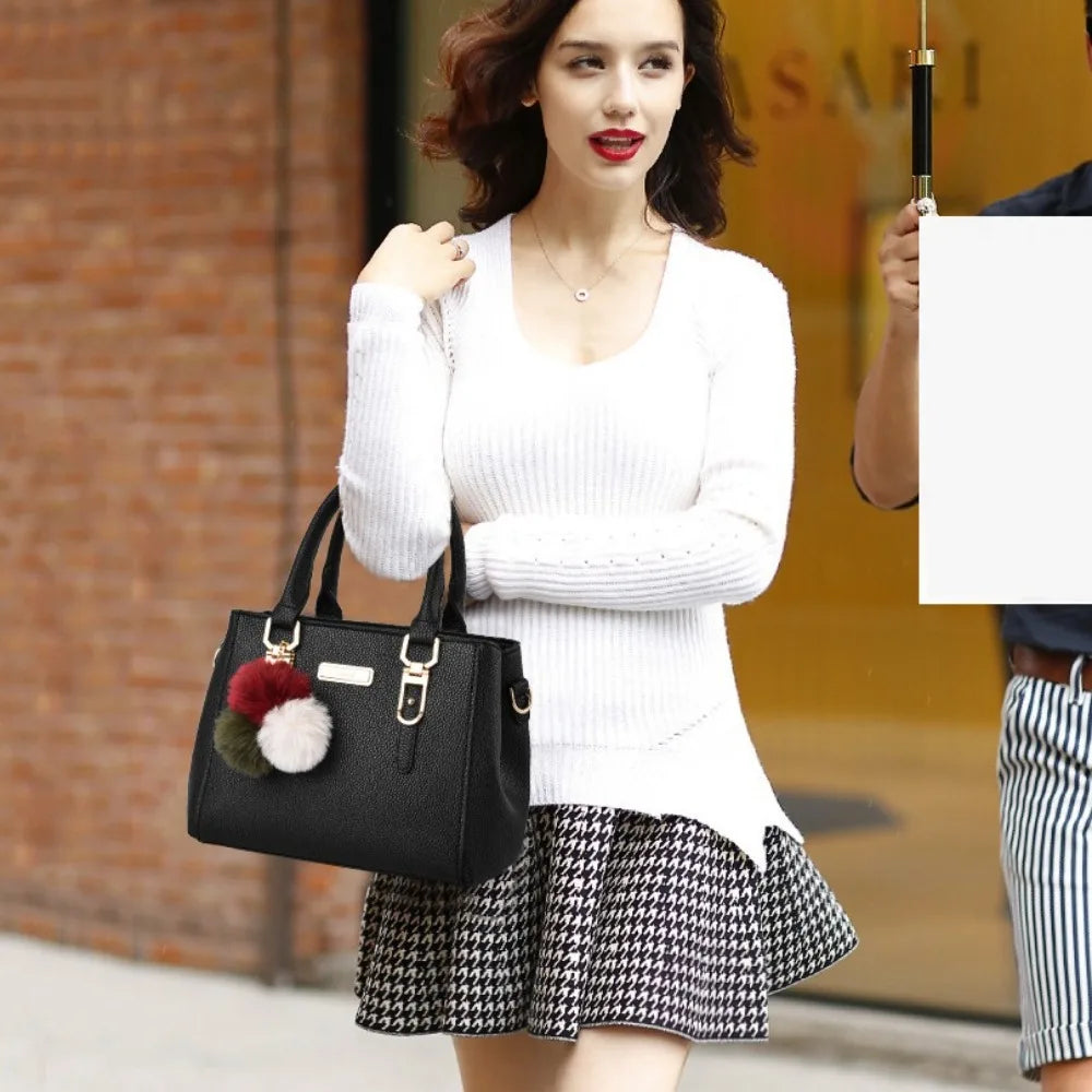 Casual PU Leather Shoulder Bags for Women | Large Capacity Handbag & Messenger Bag Tote Luxegan