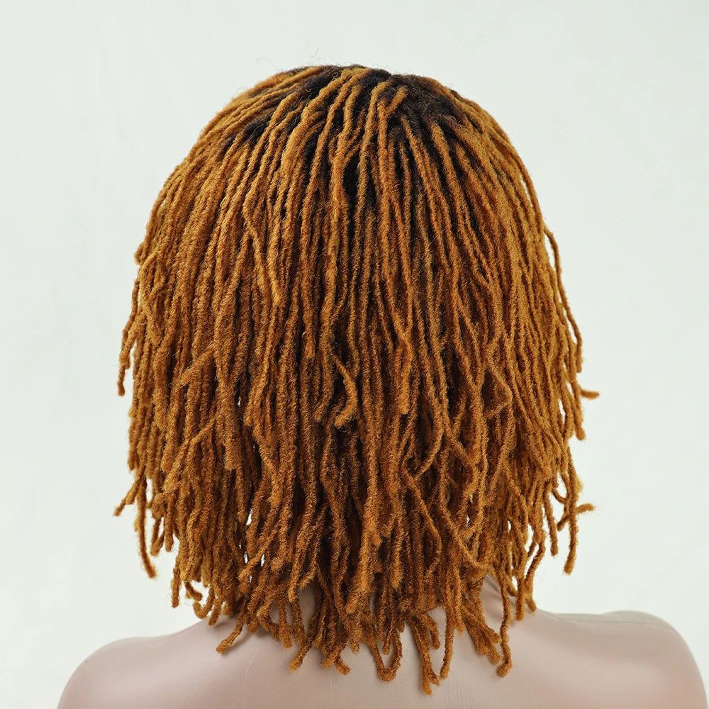 10" Short Dreadlock Wig | Afro Curly Twist | Faux Locs Braids | Heat Resistant | Black Women