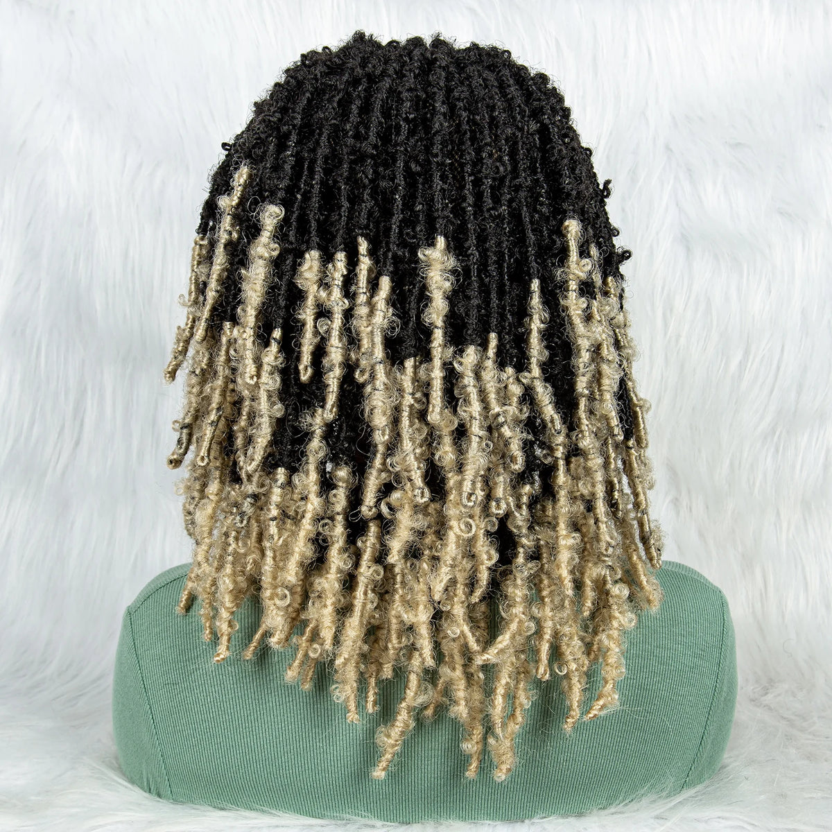 KIMA Pelucas trenzadas sintéticas de 14 pulgadas Peluca frontal de encaje Pelucas trenzadas 9x6 Trenzas de caja sin nudos con pelo de bebé para mujeres negras