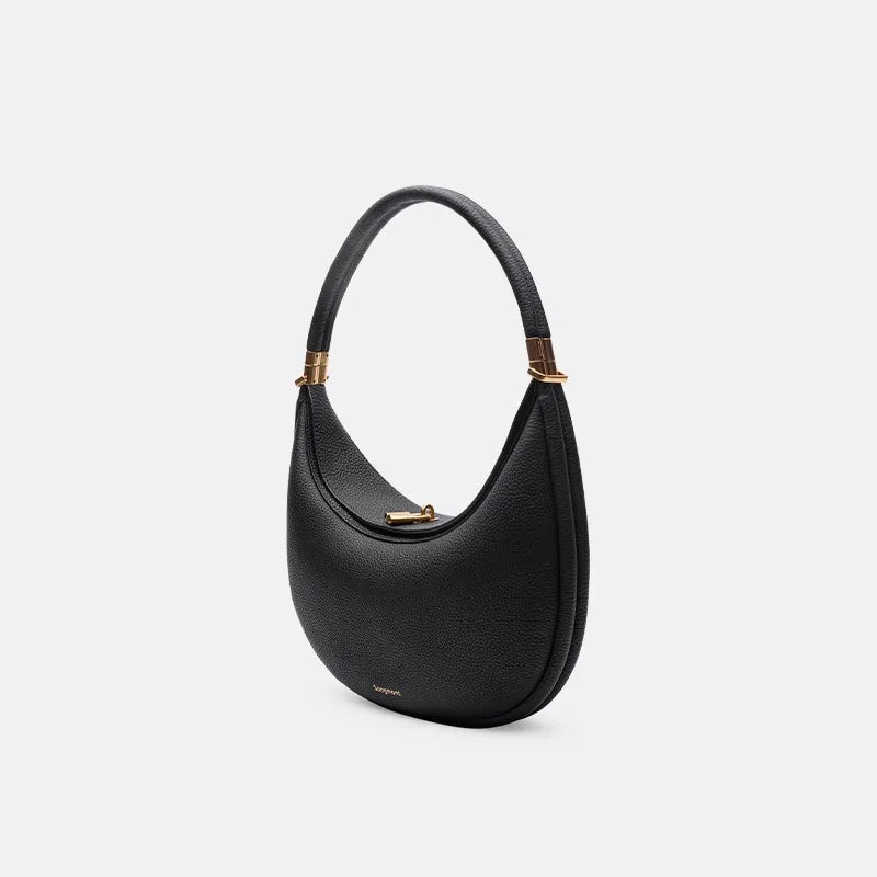 High-end Moon Bag | Light Luxury Leather Versatile Handbag & Messenger Bag Luxegan
