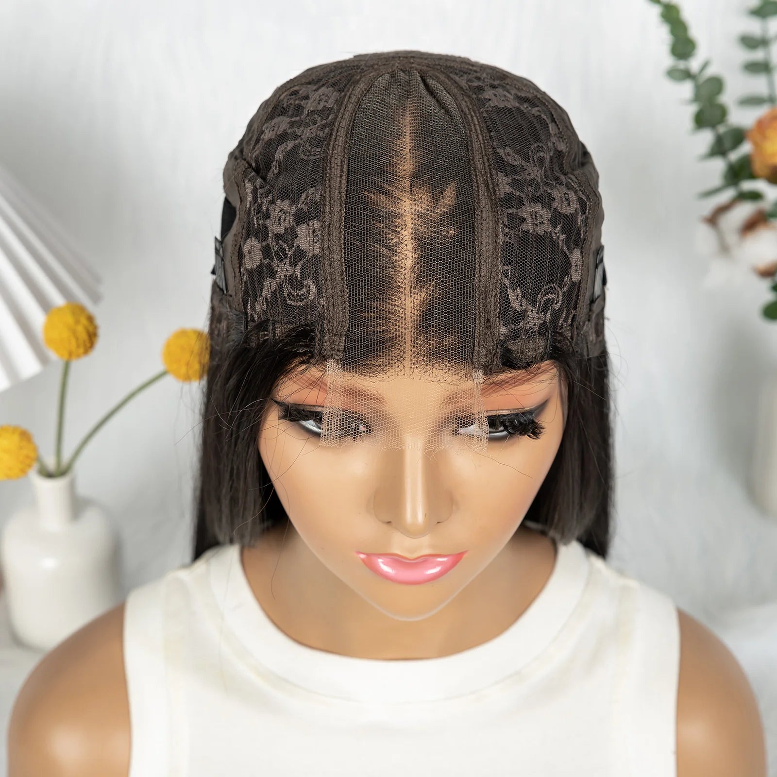 16A Double Drawn 1BT4 Chocolate Brown Bone Straight Wig | 2x6 Real HD Lace Raw Vietnamese Virgin Human Hair Luxegan