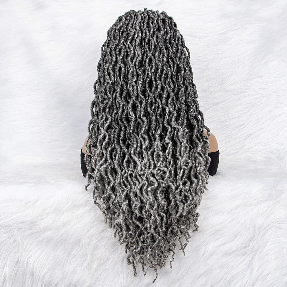 HD Transparent Lace Braided Wig with Lambswool Curls Luxegan