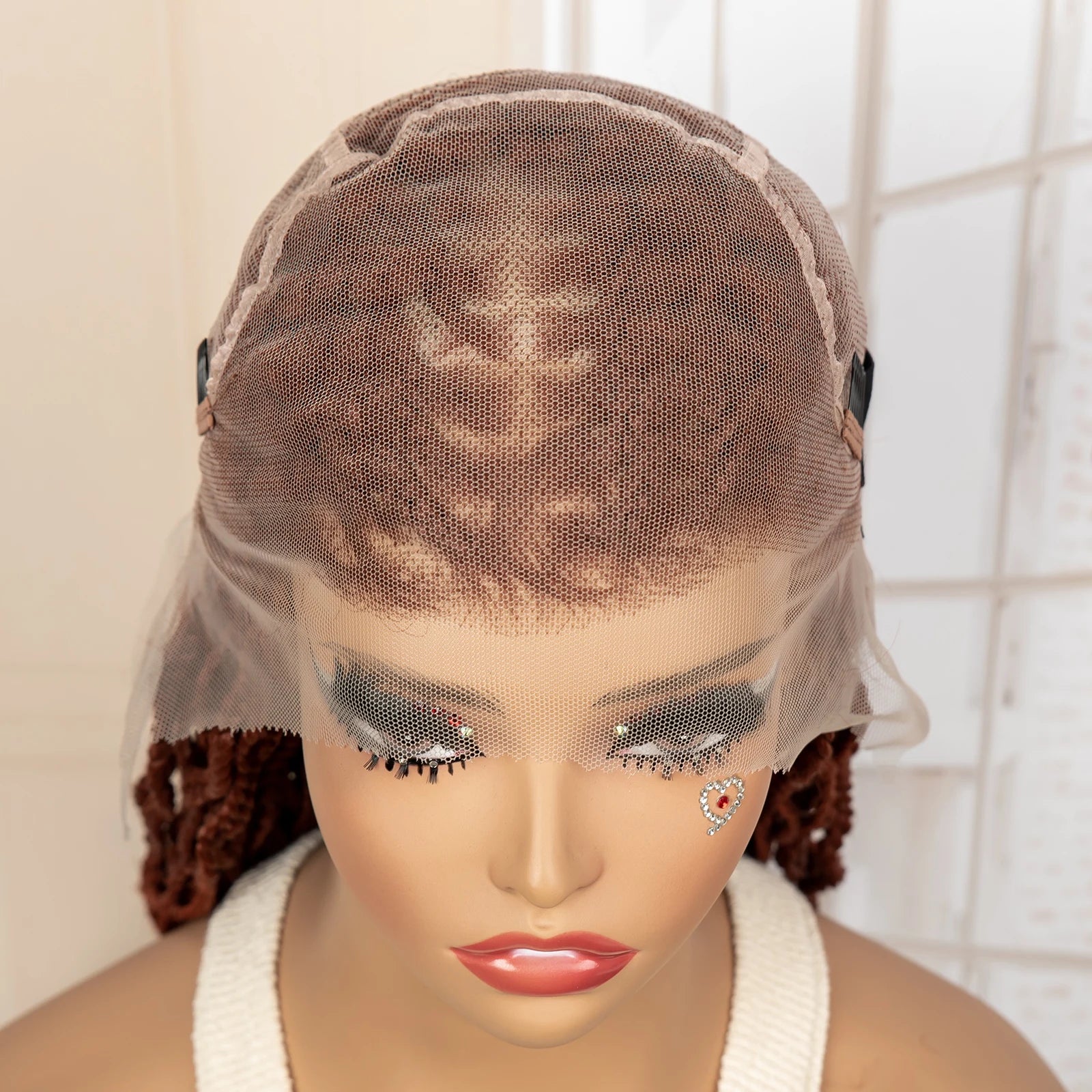 36" HD Full Lace Box Braided Wig | Ginger Color #350 | Lace Frontal Braids | Baby Hair | Synthetic Hair Wig - Luxegan