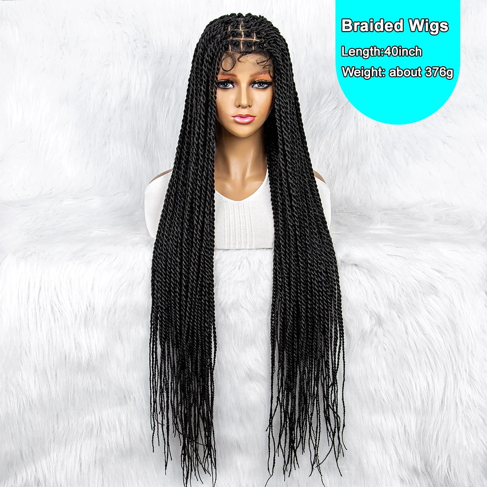 Full Lace Frontal Dreadlocks Wig | Twisted Hair & Baby Hair Luxegan