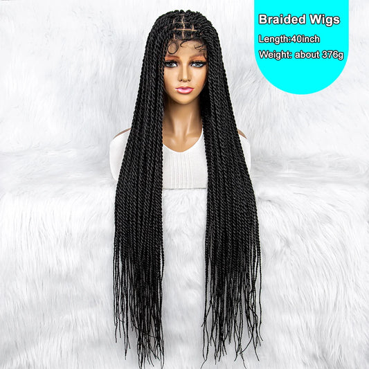 Full Lace Frontal Dreadlocks Wig | Twisted Hair & Baby Hair Luxegan