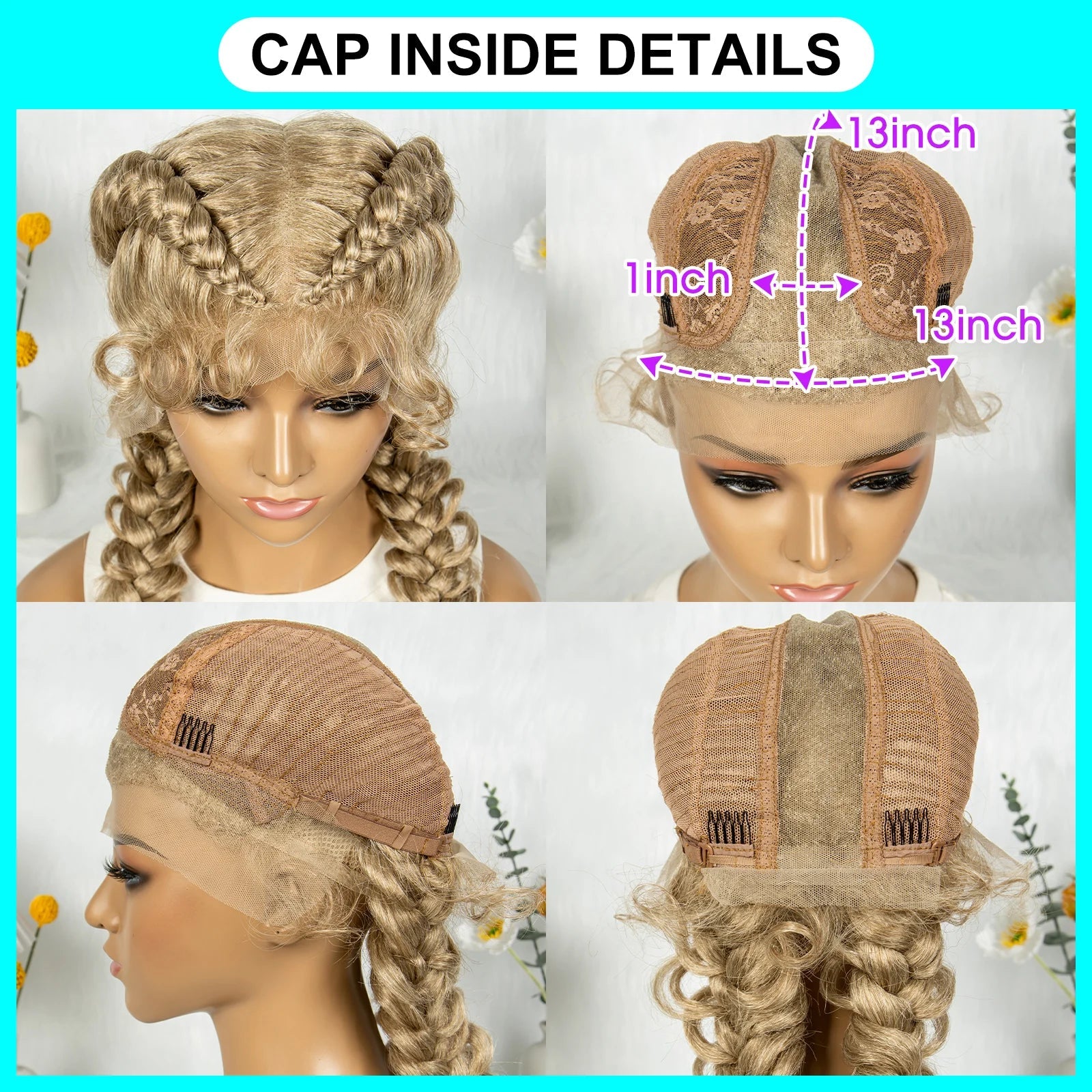 36" Twisted Braids Lace Front Wig | 13x1 | Senegalese Twist | Baby Hair | Handmade Synthetic Braids Luxegan