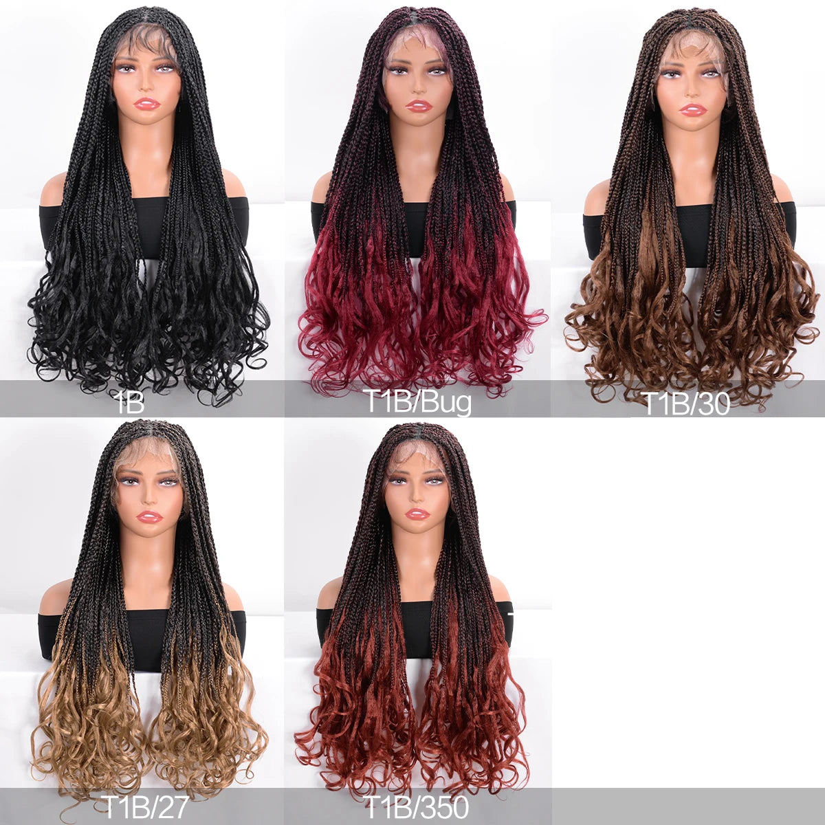 Bohemian Box Braids Full Lace Wig | Knotless | Twist Braids | Synthetic Lace Front