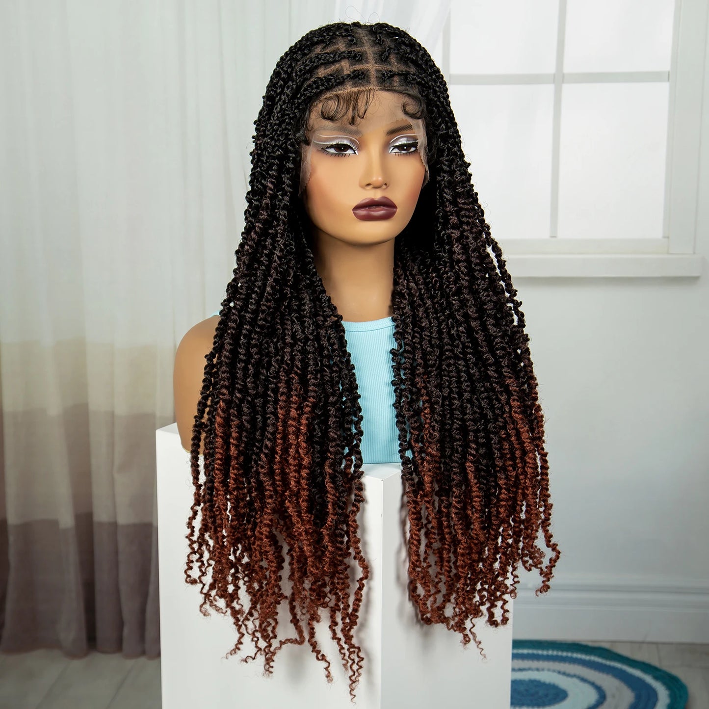 30" Twisted Braids Wig | HD Full Lace | Baby Hair | Long Braids Luxegan