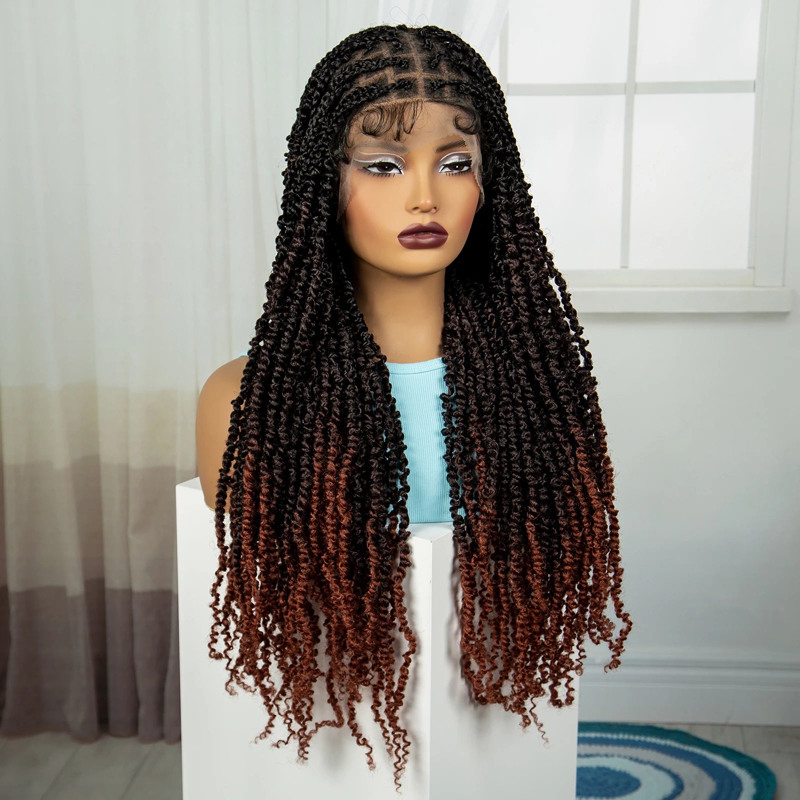 30" Twisted Braids Wig | HD Full Lace | Baby Hair | Long Braids Luxegan