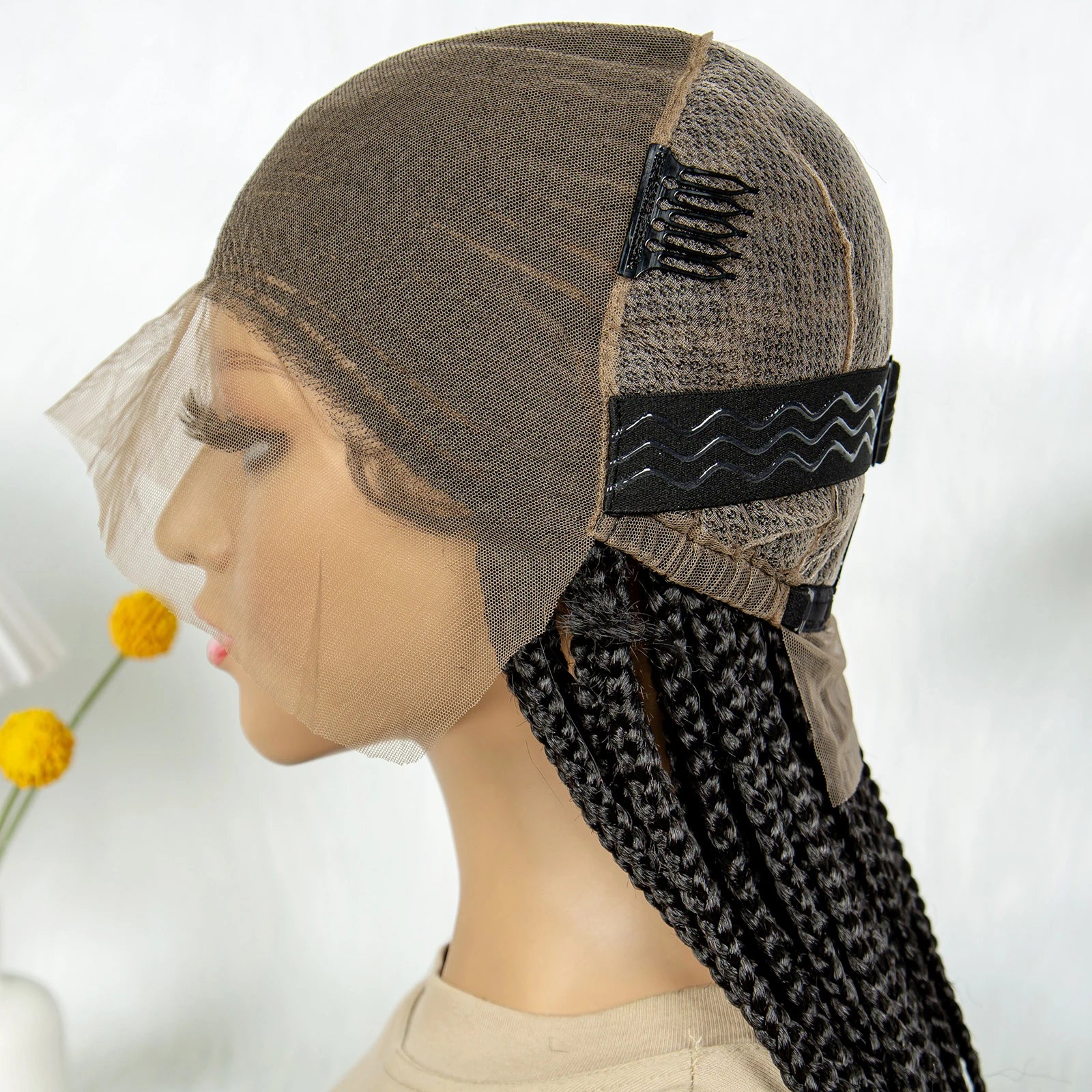 Full Lace Cornrow Box Braids Wig | Crochet Braided Style Luxegan
