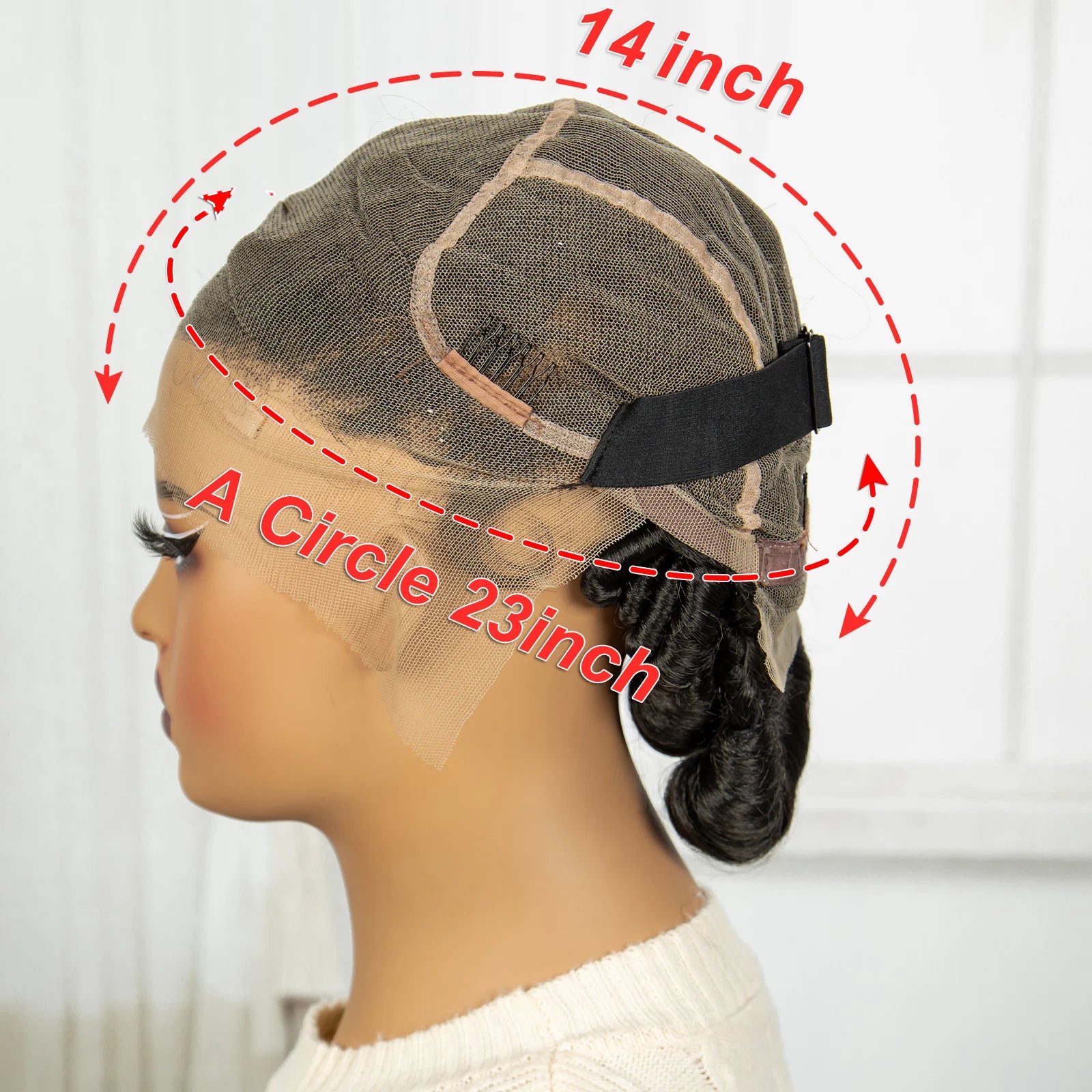 Short Handmade Bantu Knotless Braids Wig | Transparent Full Lace | Baby Hair Luxegan