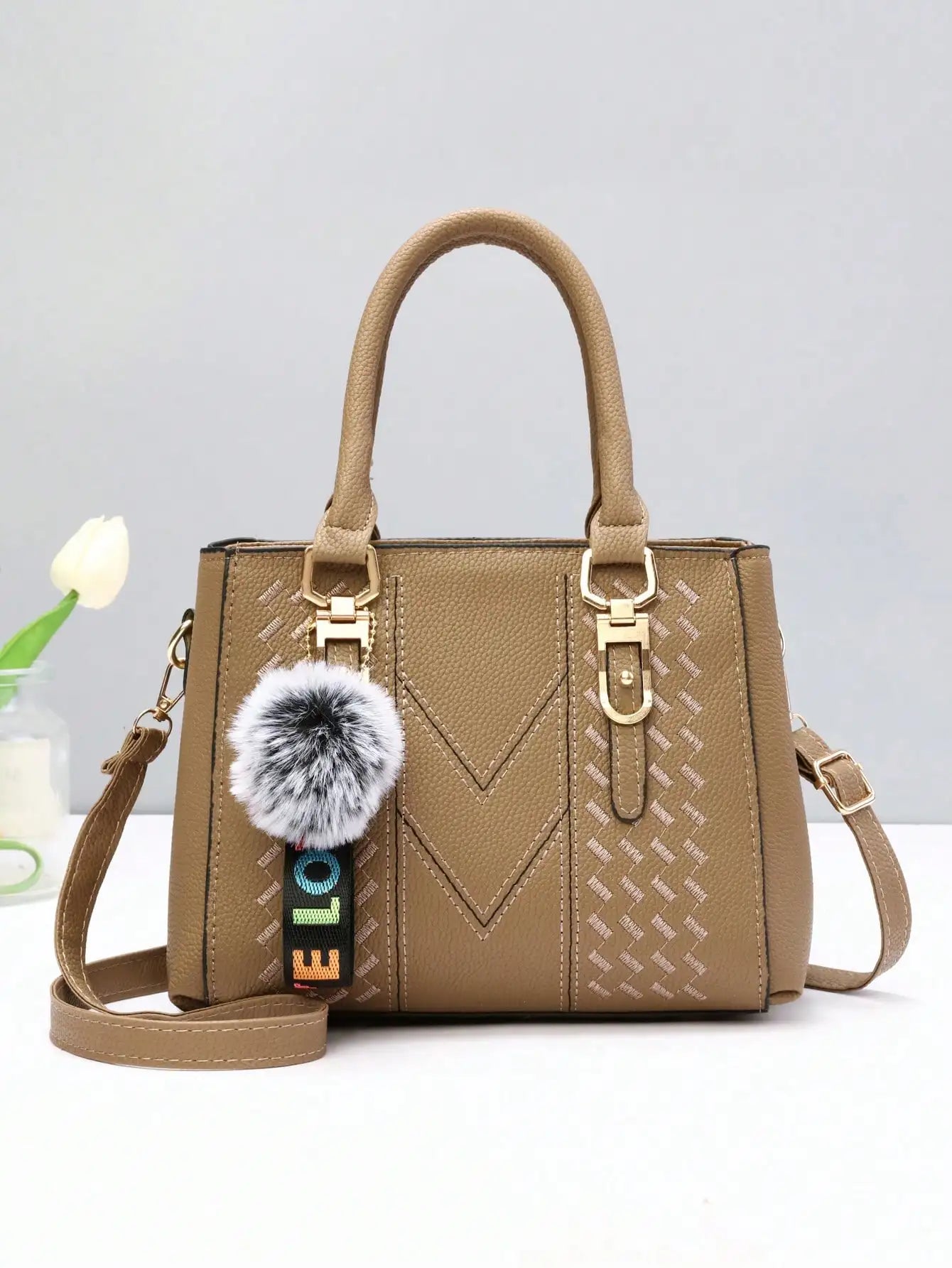 Fashionable Large Capacity Embroidered Crossbody Bag for Women | PU Leather Handbag for Daily Use & Business Luxegan