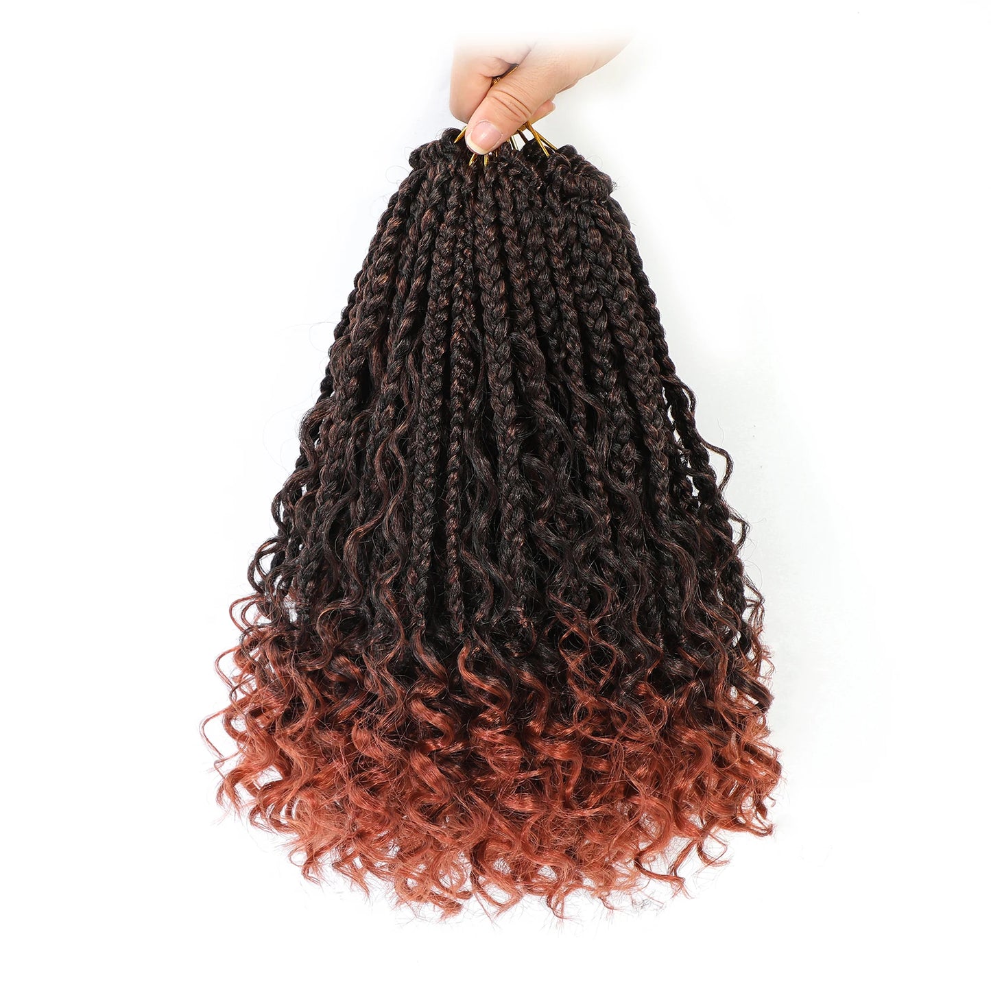 Goddess Box Braids Crochet Hair with Curly Ends | Synthetic Braids Luxegan