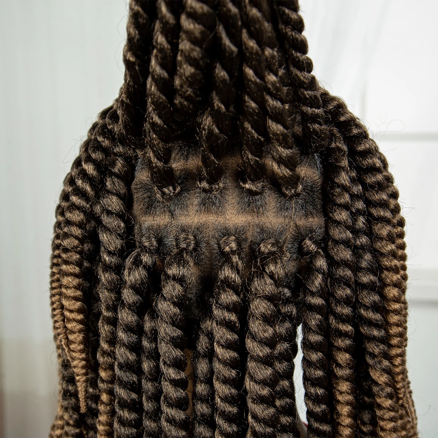 16" Twist Knotless Braids Wig | HD Full Lace | Baby Hair | Natural Look Luxegan