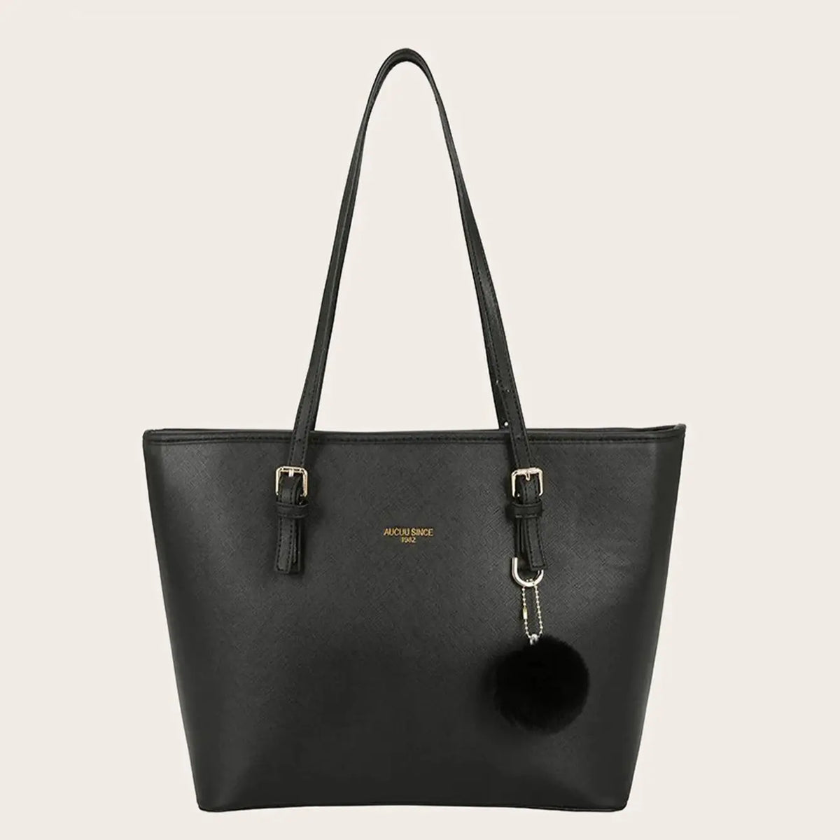 Middle-Aged Women's Faux Leather Shoulder Bag | Multi-Zipper Crossbody Casual Tote | Premium PU Leather Solid Color Purse | Functional Everyday Travel Bag with Nylon Lining Luxegan