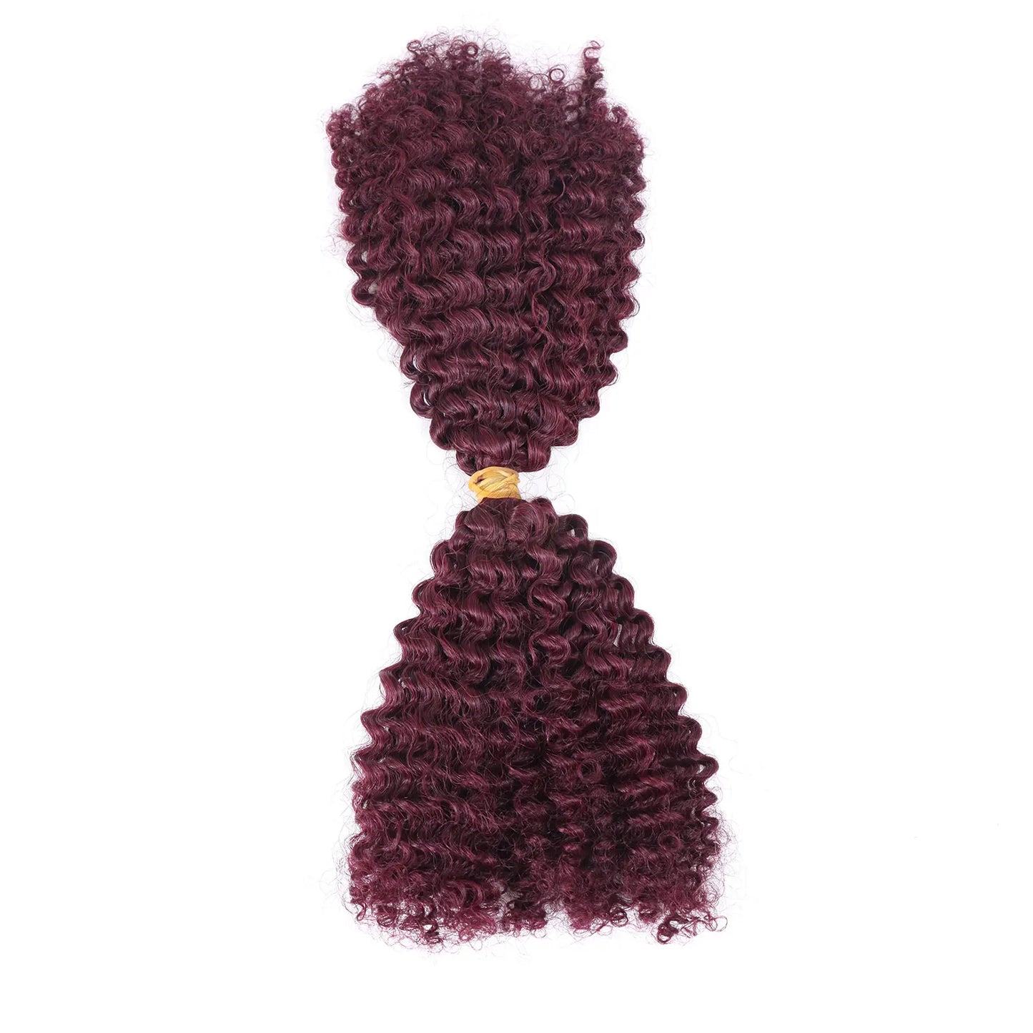 Ombre Honey Blonde Kinky Curly Human Hair Extensions | 50g Peruvian Crochet Bulk Hair (No Weft, Double Drawn) Luxegan