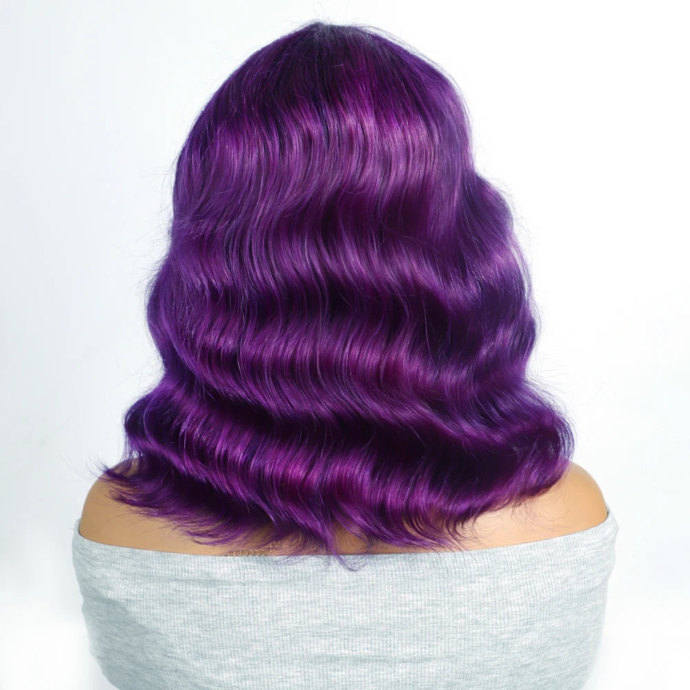 Honey Blonde Wavy Lace Front Wig with Shadow Roots | HD Lace Human Hair Wig | Multi-Parting