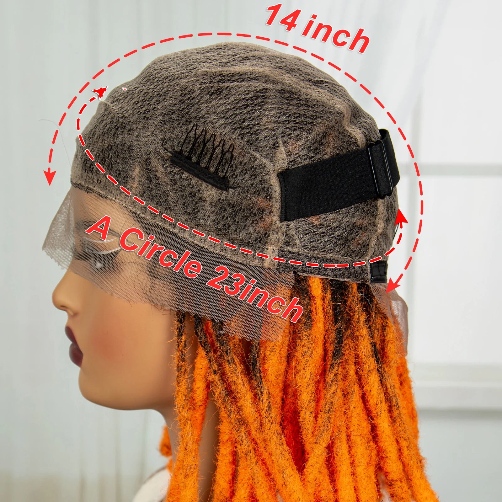 Red Faux Locs & Knotless Braids Wig | Full Lace | Baby Hair | Dreadlock Style Luxegan
