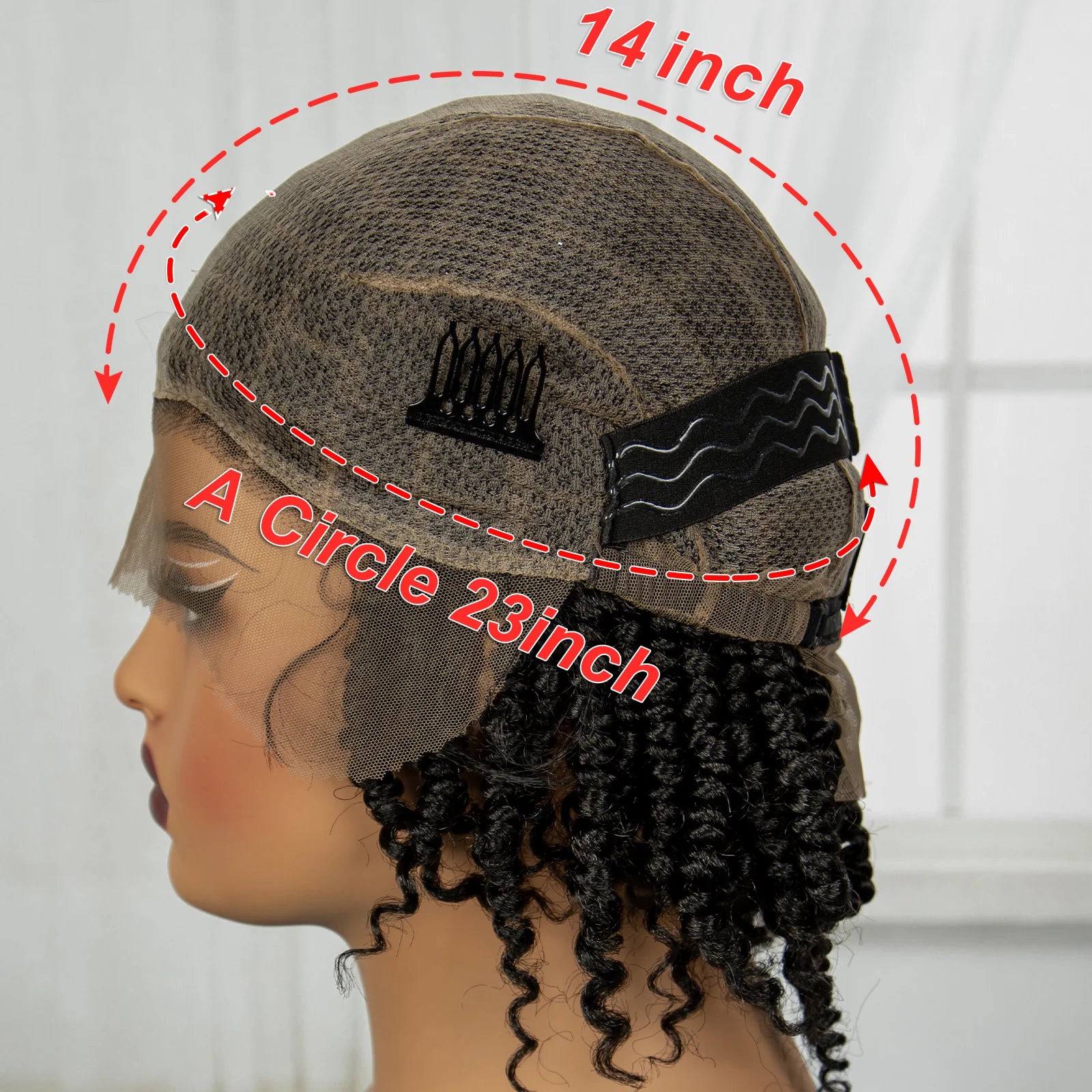 10" Natural Twist Braids Wig | Full Lace | Baby Hair | Short Braided Style Luxegan