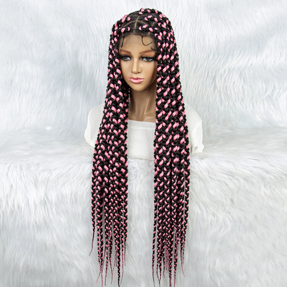 KIMA Colorful Braided Wig | Full Lace | Butterfly Locs & Dreadlocks Options Luxegan
