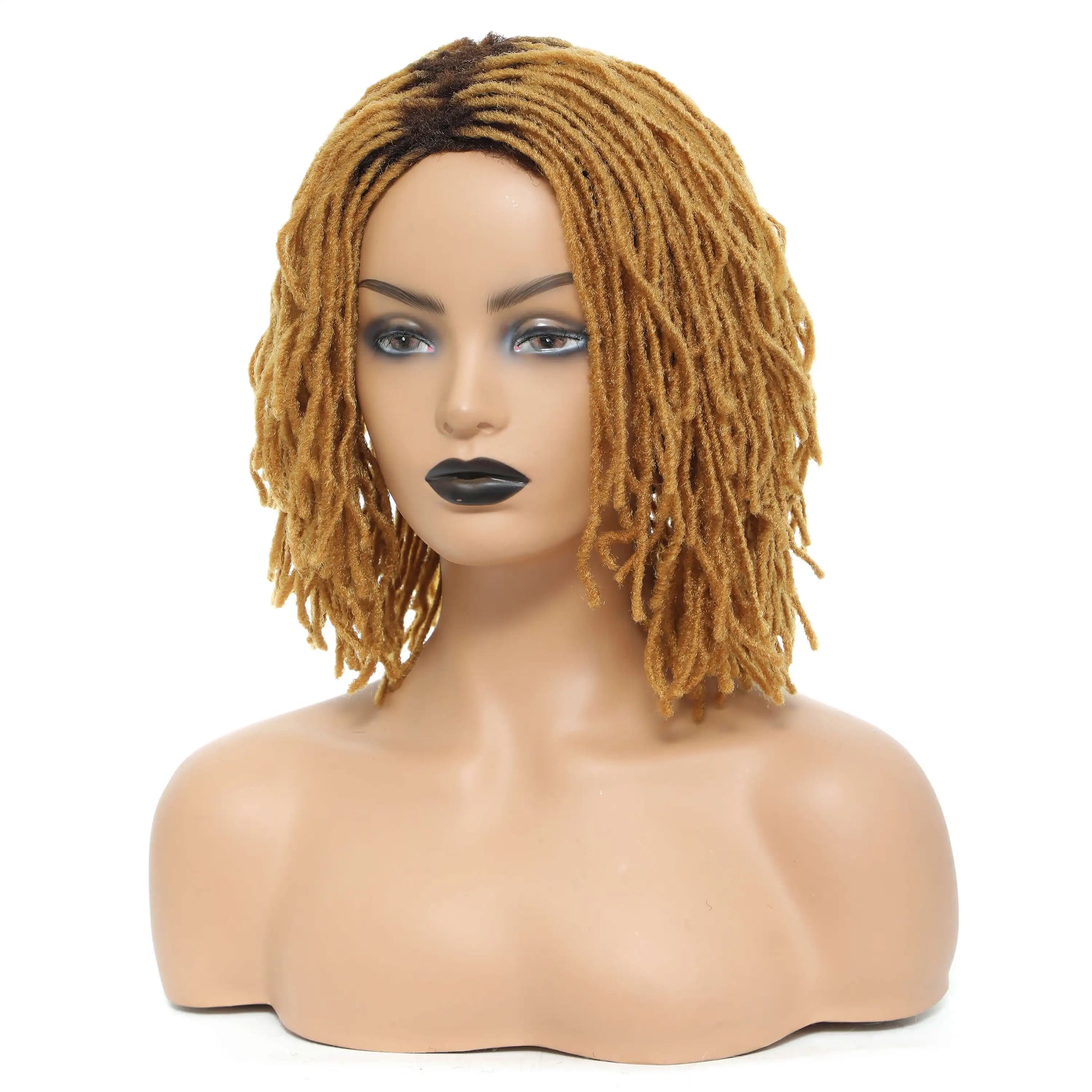 10" Braided Bob Wig | Afro Dreadlock Wig | Curly Ends | Synthetic Crochet Wig | Cosplay