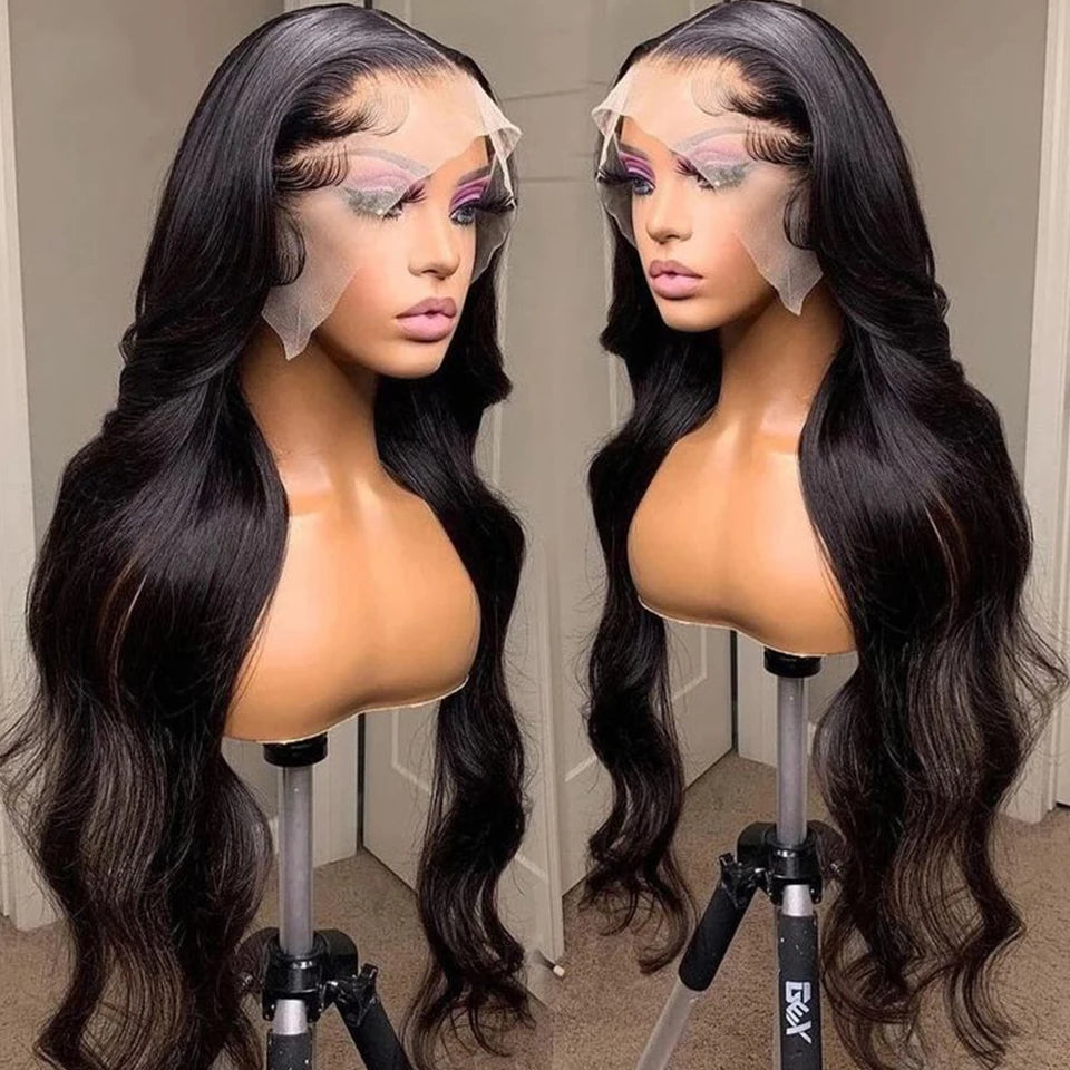 Brazilian Body Wave T-Part Lace Wig | Transparent Human Hair (Glueless, On Sale Clearance) Luxegan