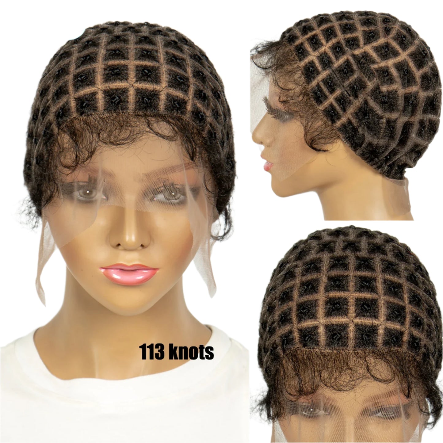 KIMA Pre-Parting Crochet Braid Mesh Cap | Boho Style | Baby Hair Feature Luxegan