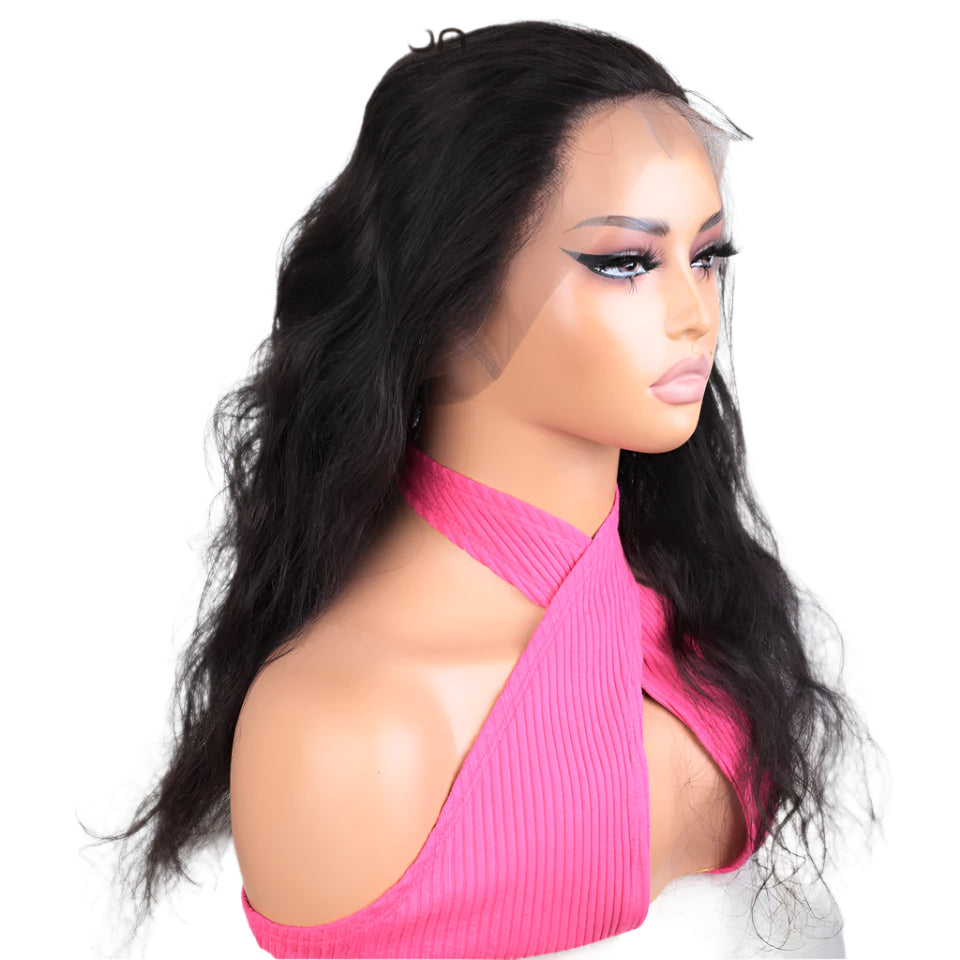 180% Density Body Wave 360 Lace Frontal | Transparent Swiss Lace Human Hair Closure (14-18") Luxegan
