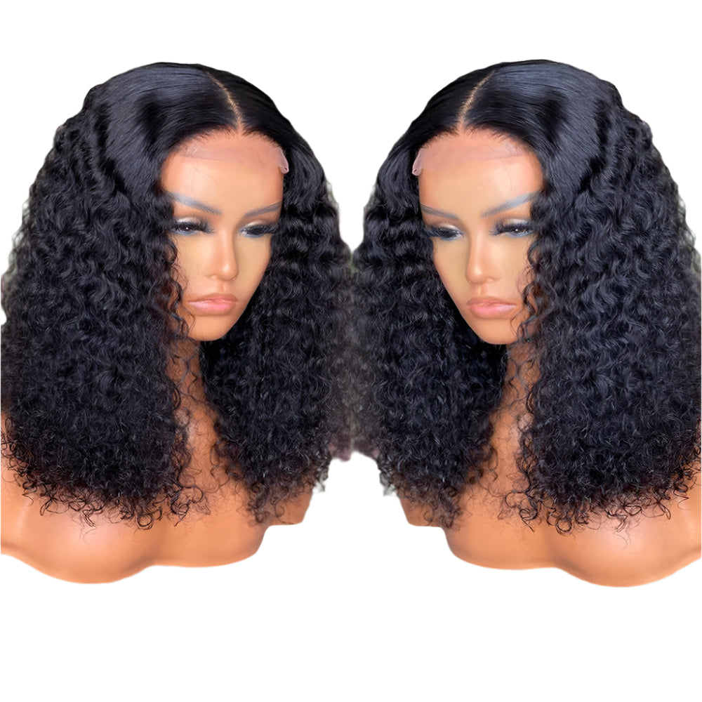 Kinky Curly Bob Wig | 13x4 Lace Front | Glueless | Wet & Wavy | Remy Human Hair