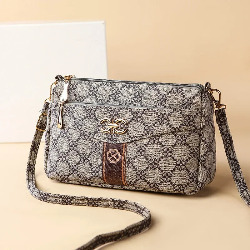 Ladies' New Crossbody Shoulder Bag | Atmospheric Middle-aged Underarm Handbag & Mini Phone Purse Luxegan