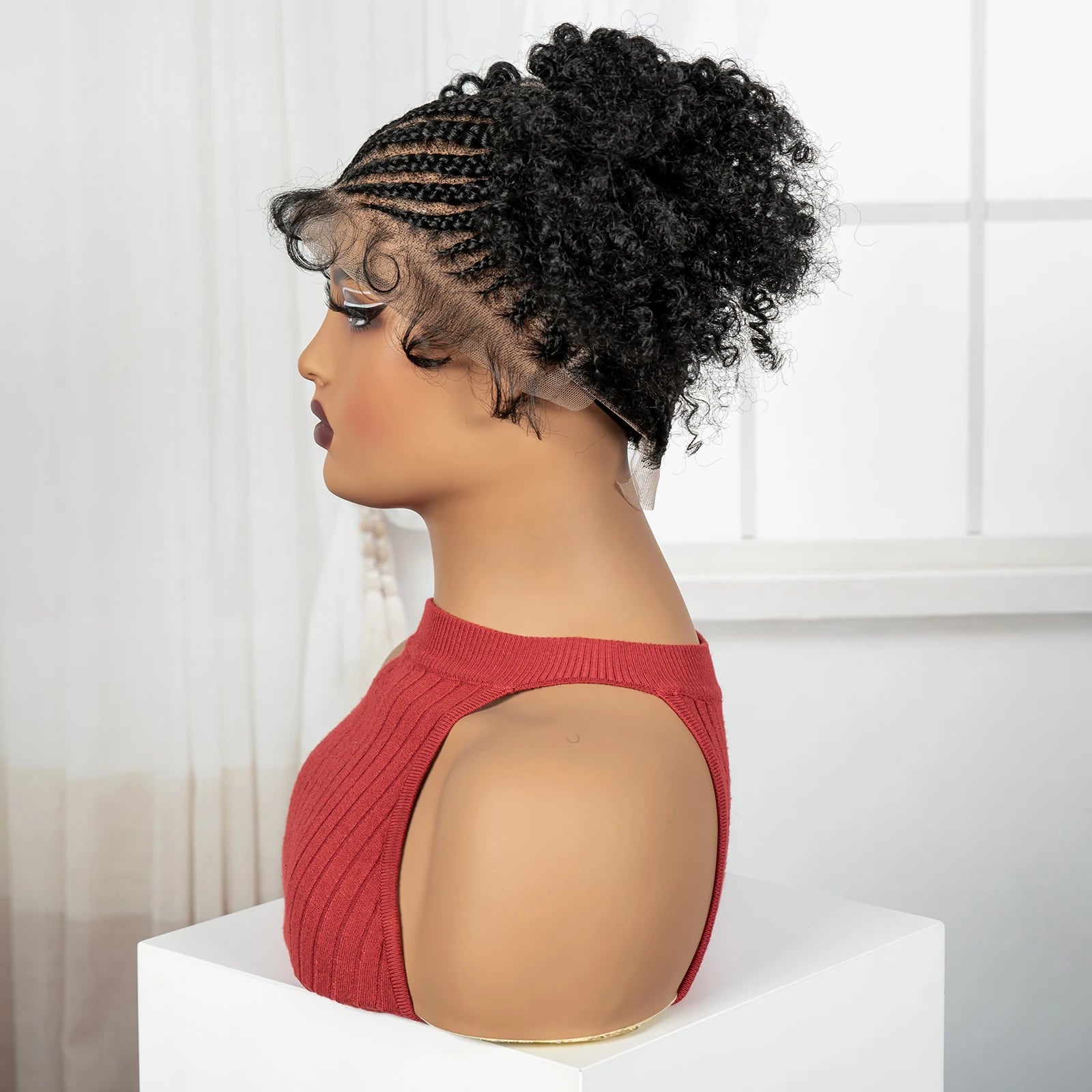 Cornrow Bantu Braids Wig | Full Lace Frontal | Baby Hair | Cosplay & Daily Wear Luxegan