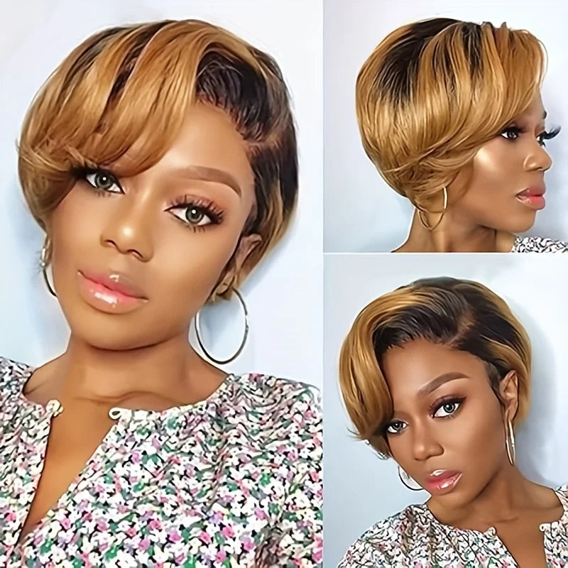Pixie Cut Human Hair Lace Front Wig | 4x4 HD Closure | Pre-Plucked Luxegan