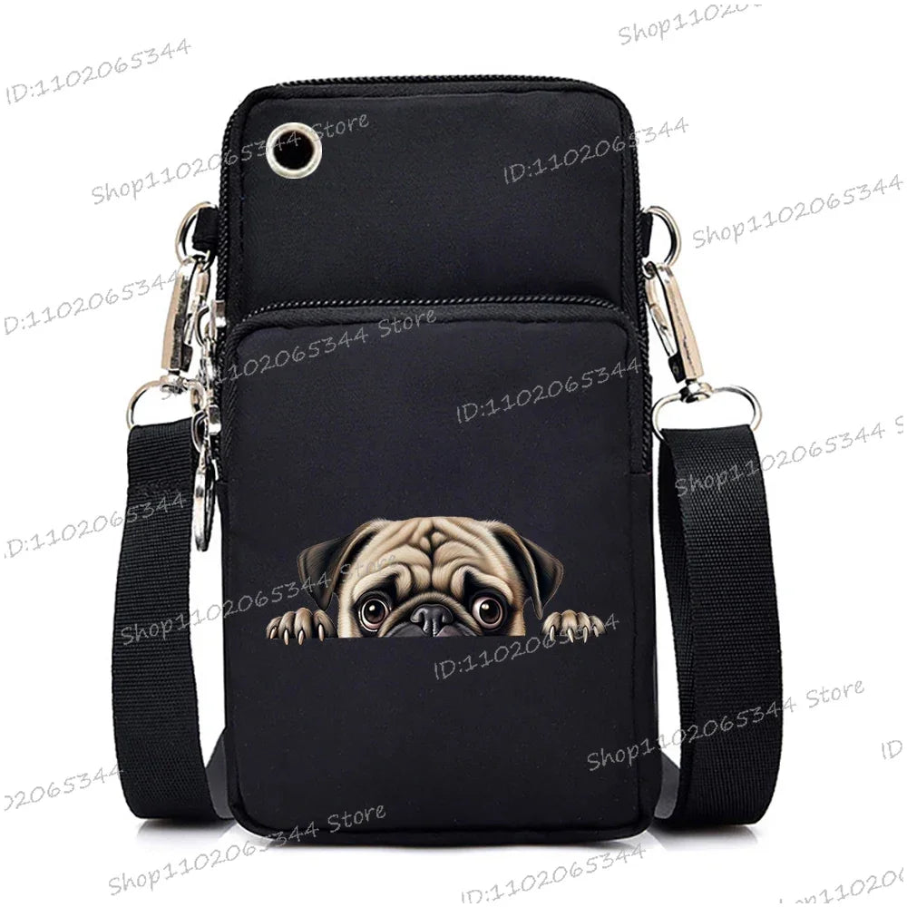 3D Dog Print Mini Bag | Unisex Crossbody & Shoulder Purse Luxegan