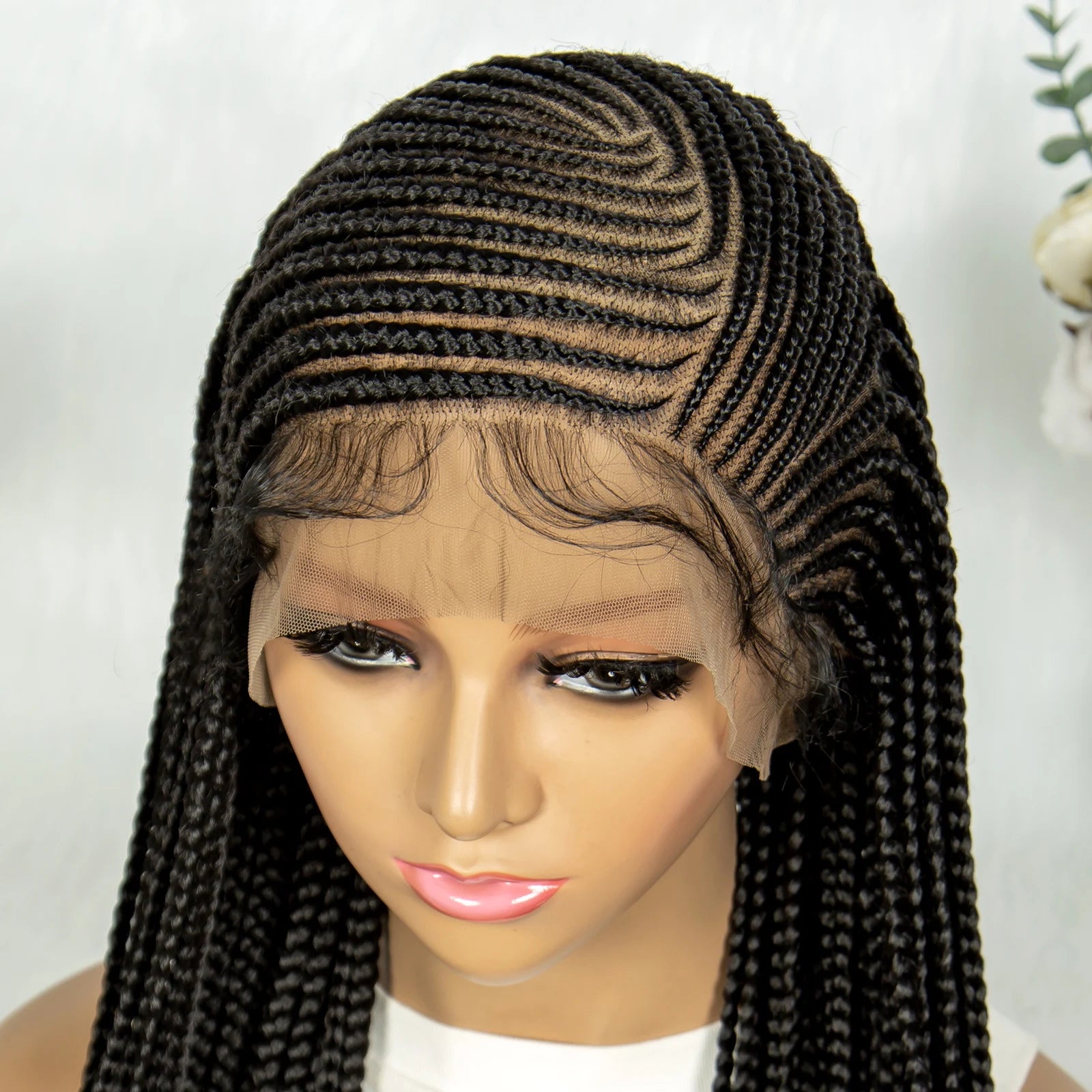 KIMA Fulani Braids Wig | Full Lace Cornrows with Baby Hair Luxegan