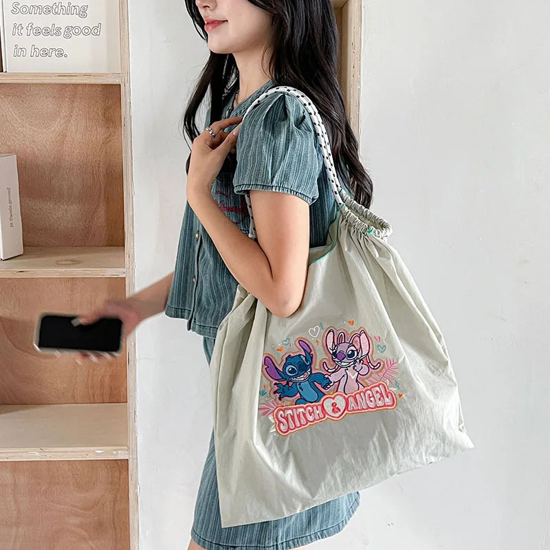 New Cartoon Cute Embroidered Nylon Tote Bag | Large Capacity Portable Folding Shopping & Shoulder Bag (Unisex) Luxegan
