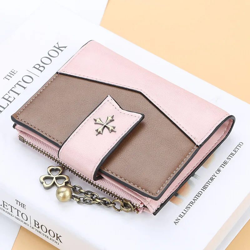 Women’s Casual PU Leather Bifold Wallet | Sophisticated Ladies Clutch & Credit Card Holder | Fashion-Forward Zipper Coin Purse | Elegant Standard Wallet & Portable Handbag Gift Luxegan