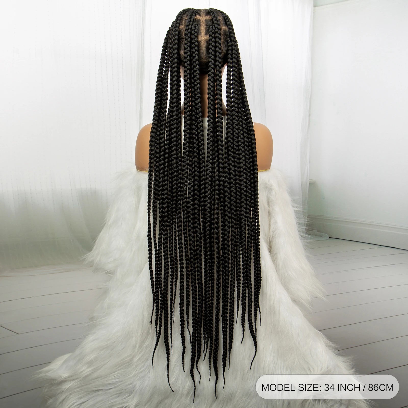Beaded Dreadlocks Full Lace Wig | Knotless Box & Cornrow Braids Luxegan
