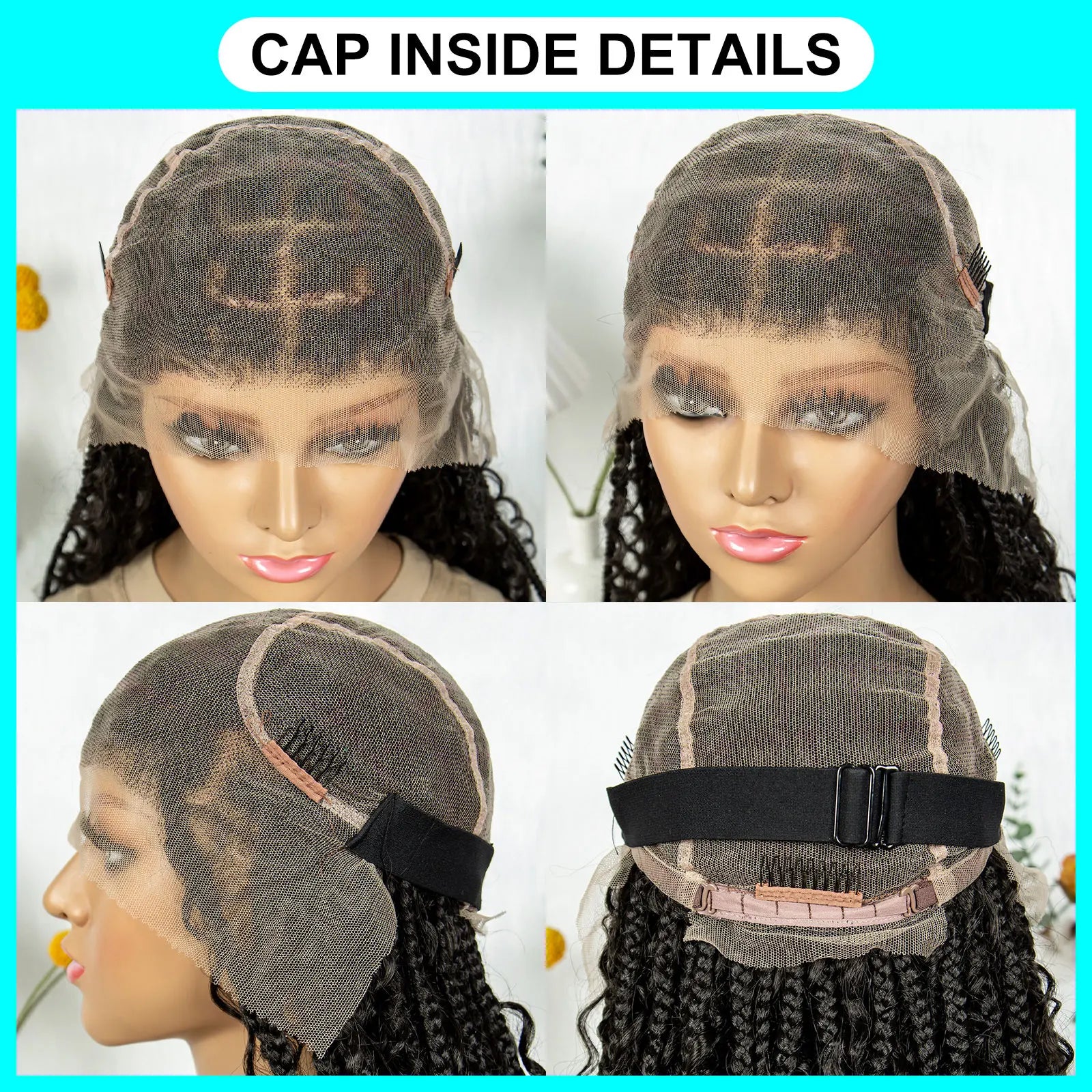 40" Goddess Braids Wig | Boho Knotless Box Braids | Full Lace | Baby Hair | Synthetic Hair | Black Women